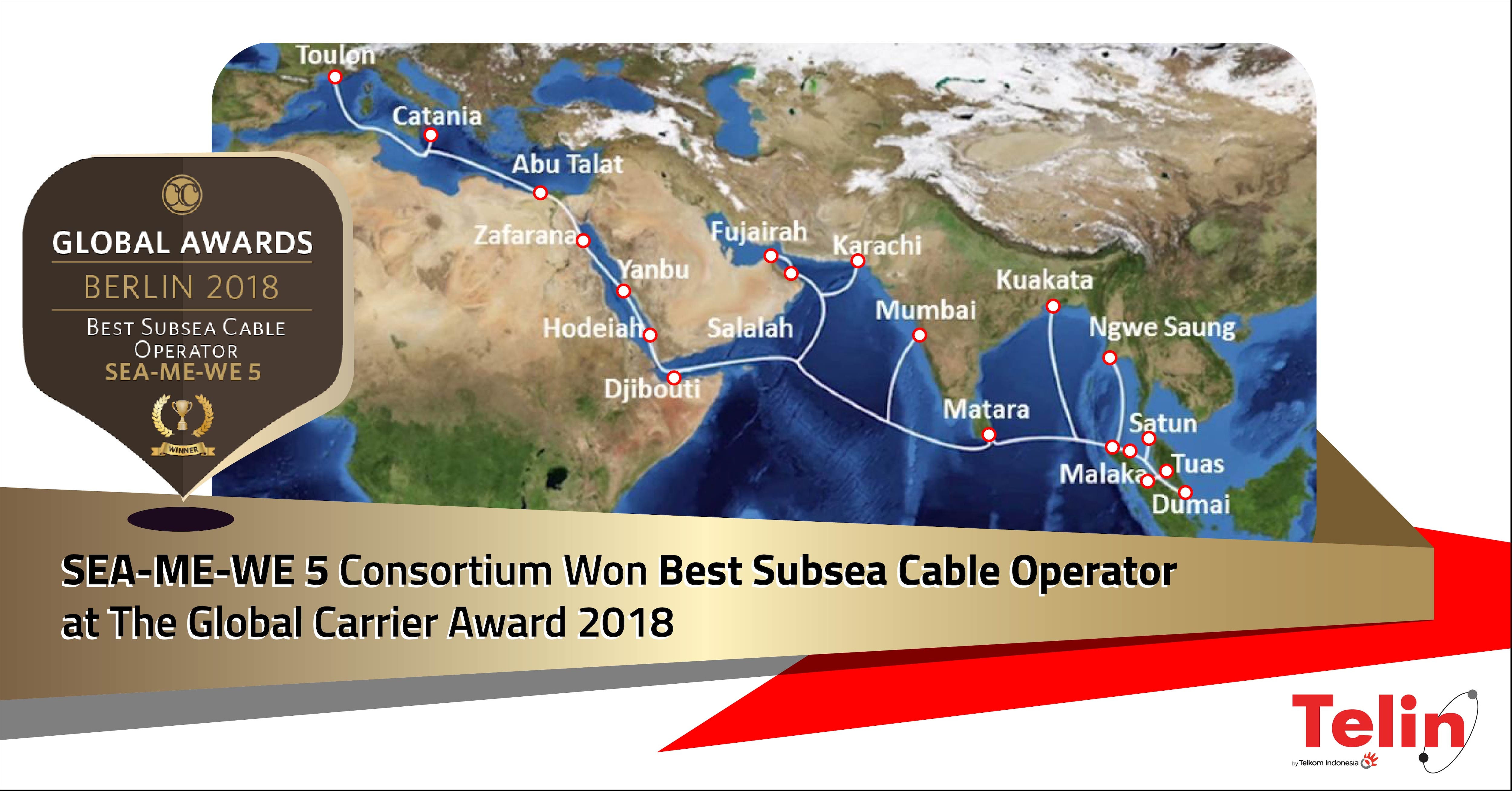 The SEA-ME-WE 5 Consortium won the Best Subsea Cable Operator Award