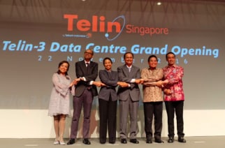 In Singapore Minister of State Owned Entreprise RI Inaugurated Data Center Telin-3